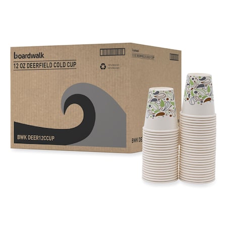 Boardwalk Deerfield Printed Paper Cold Cups, 12 oz, PK1000 BWKDEER12CCUP